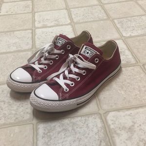 Maroon low-top All-Star Converse